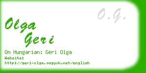 olga geri business card